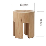 Creative Solid Wood Stool Log Pouf Sitting Stool