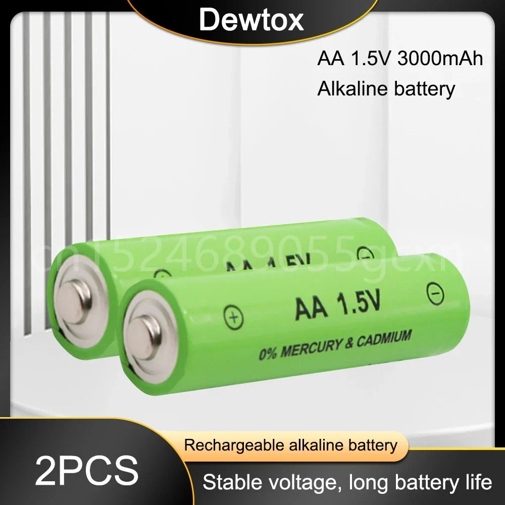 1-2pcs New AA Rechargeable Battery 1.5V 3000mah Alkaline