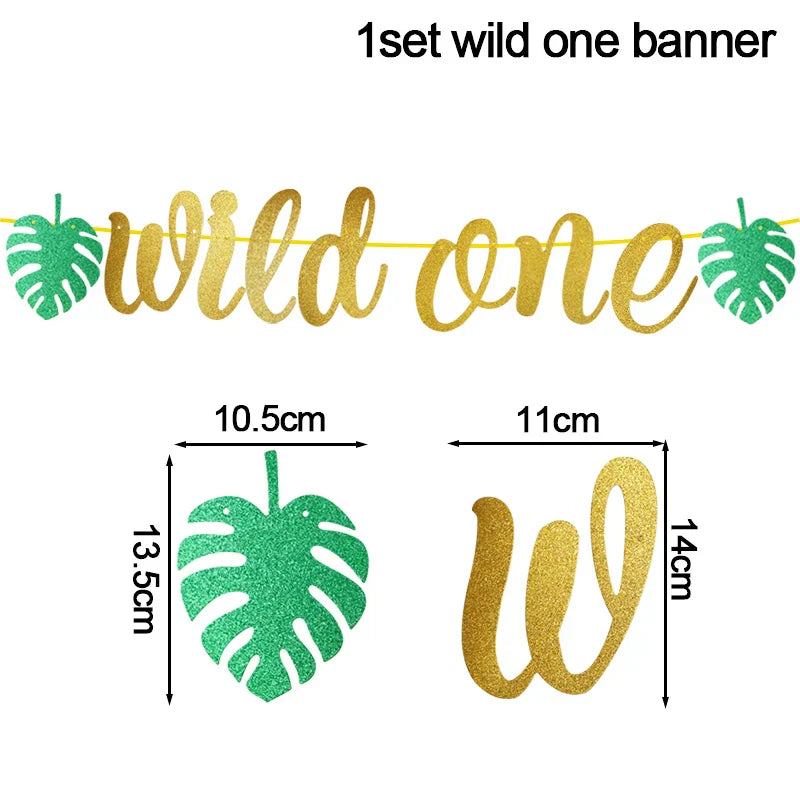 Jungle Safari Birthday Decorations Animal Disposable Tableware Forest