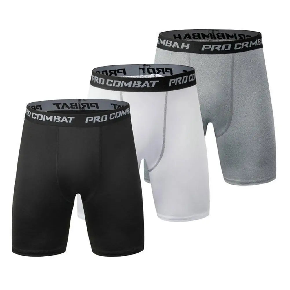 New Male Fitness Quick-Drying Tight Shorts Elastic Compression