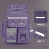 Sanrioed Kuromi Anime Cute Large Capacity Backpack Schoolbags