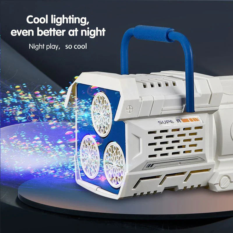 60 Holes Bubble Gun Soap Bubble Machine Electric