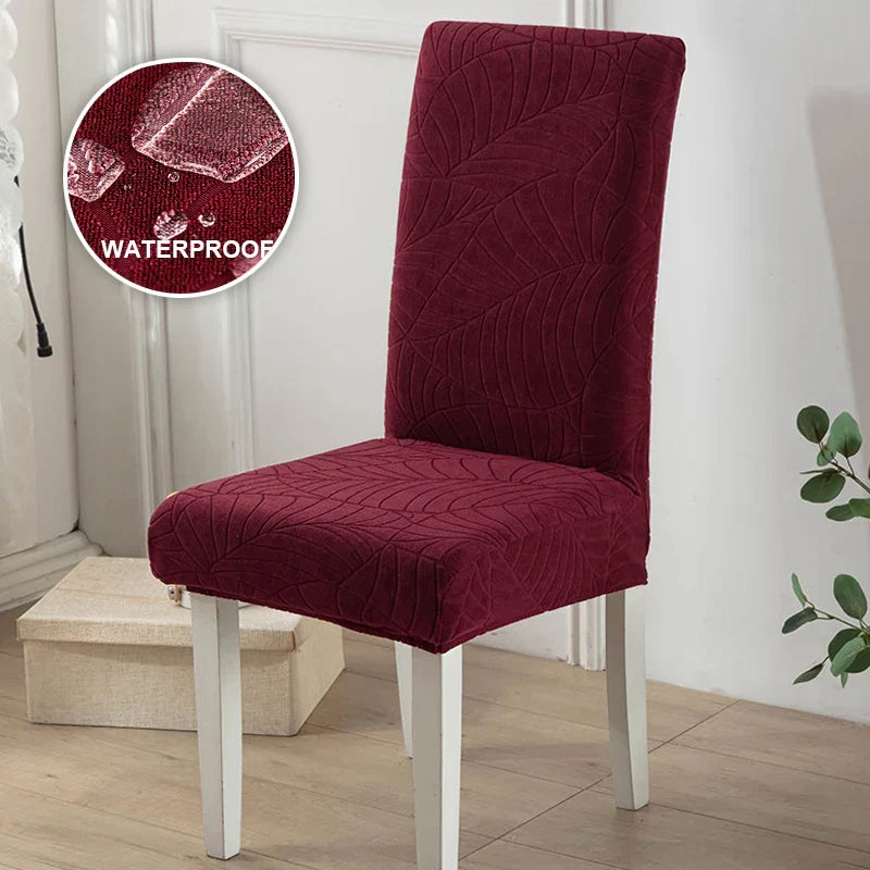 1/2/4/6 PCS Waterproof Jacquard Chair Cover Stretch Dining