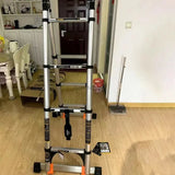 Home Kitchen Telescopic Ladder Aluminum Alloy Step Stools