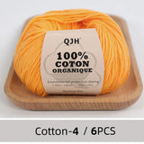 QJH 100% Cotton Yarn, Cotton Baby Sport Weight