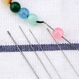 5pcslot super long stainless steel beading needles easy
