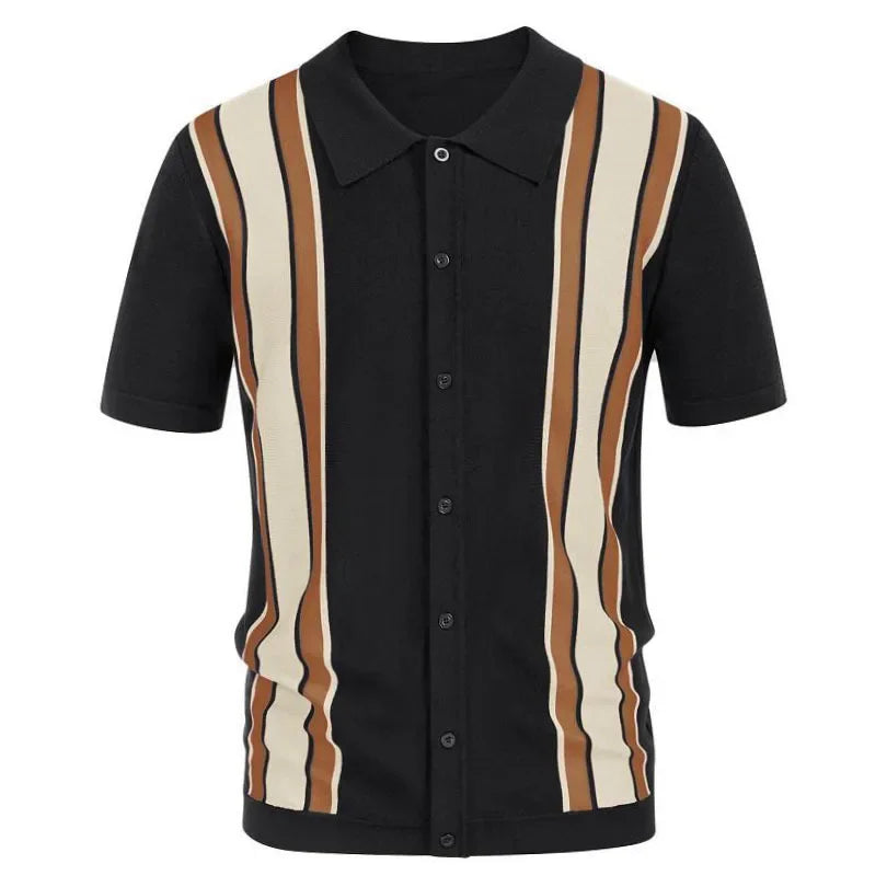 Men's Summer Short Sleeve Polo Shirts Knitted Business