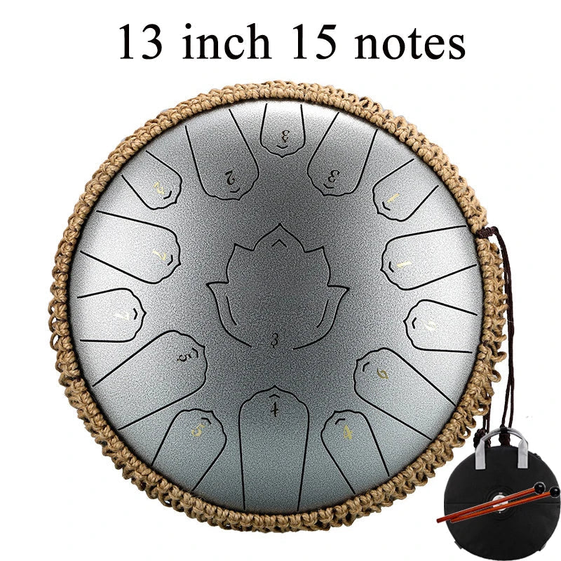 Hluru Glucophone Steel Tongue Drum 14 Inch 15