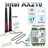 Intel AX210 WiFi Card 5374Mbps Bluetooth 5.3 Wi-Fi