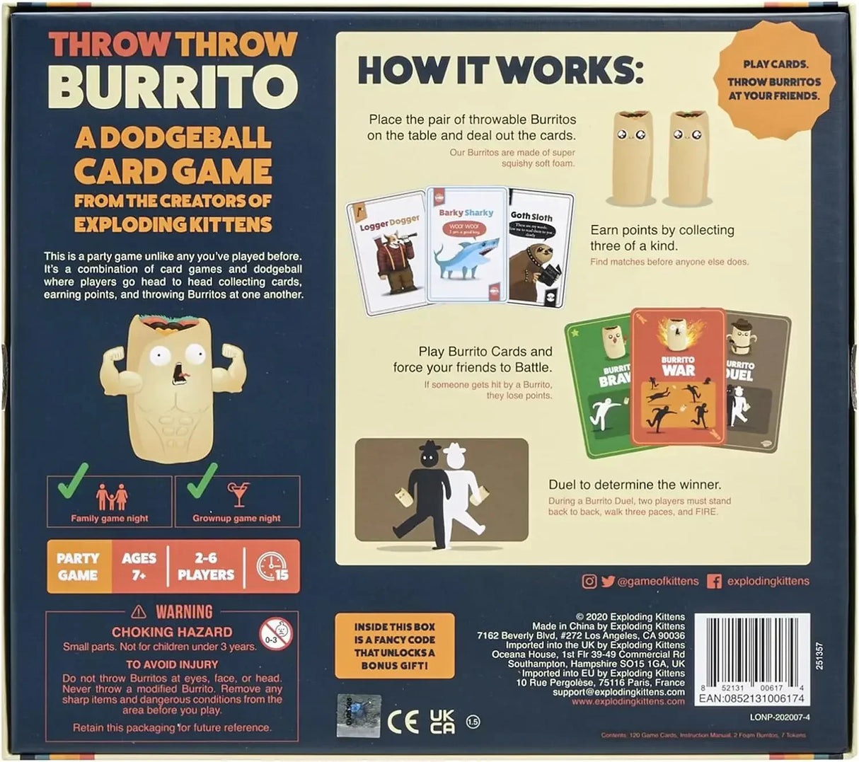 Throw Throw Burrito by Exploding Kittens A Dodgeball