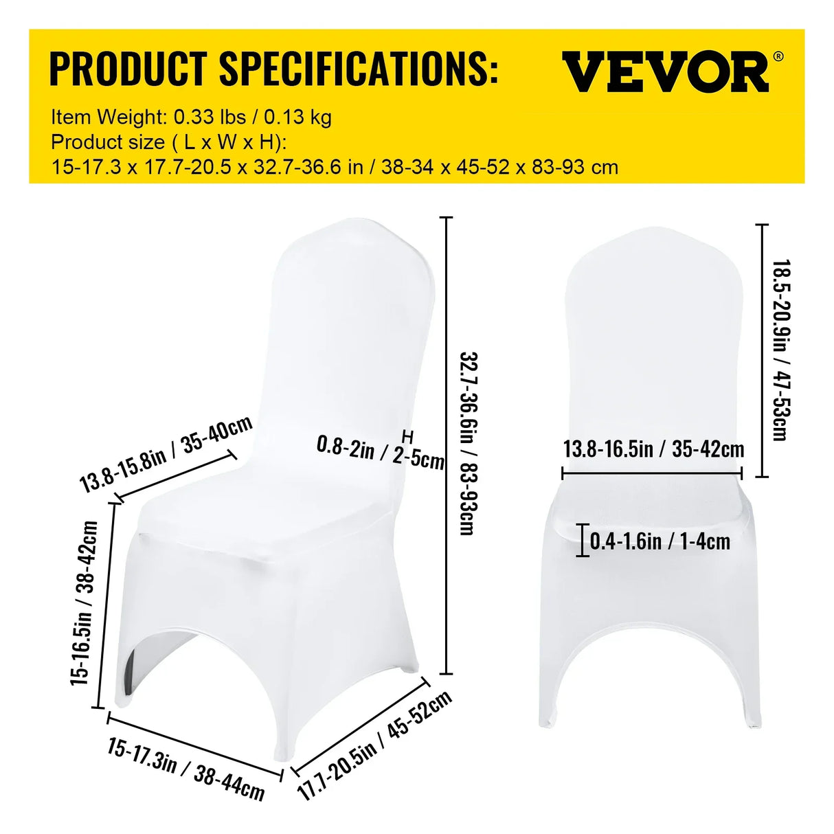 VEVOR 50 100Pcs Wedding Chair Covers Spandex Stretch