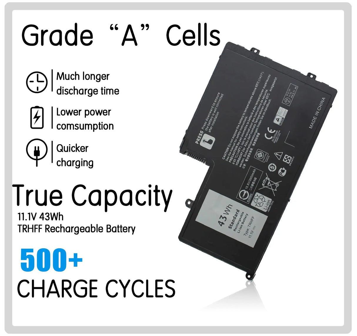TRHFF P39F P49G 43WH Laptop Battery for Dell