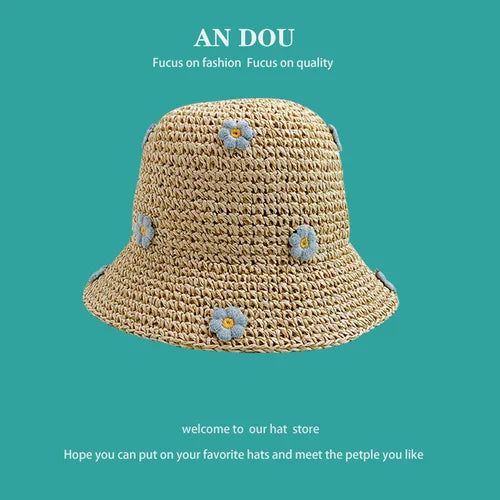 Spring Summer Korean Sweet Big Brim Straw Sun