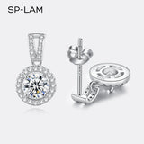 Moissanite Drop Earrings 925 Silver Women Luxury Real