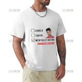 Charles-Leclerc Mentally Dating Man Graphic Tshirts Black T