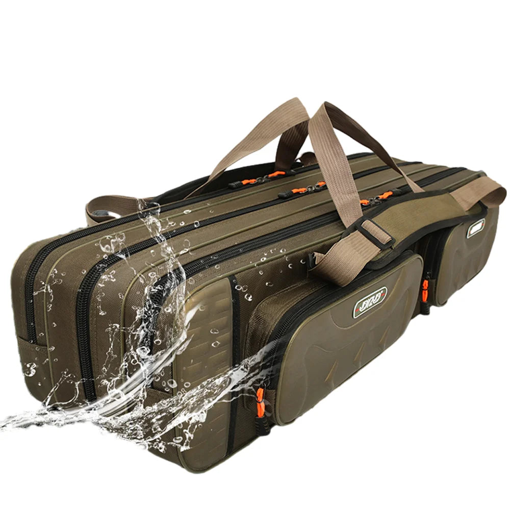 NON-Foldable 2/3/4 Layer Fishing Rod Tackle Bag 80/100/120/130CM