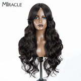 MIRACLE Synthetic Lace Front Wigs For Women Long