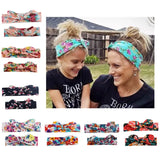 2Pcs/Set Mom & Baby Headbands Mother Newborn Turban