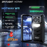 [World Premeire] HOTWAV W11 Rugged Phone 20800mAh 280LM