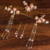 Chinese Hanfu Hair Accessories Set Long Fringed Vintage