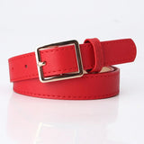 2023 Women Belts New PU Leather Simple Metal