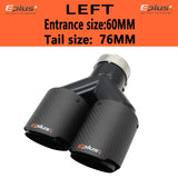 EPLUS Car Carbon Fiber Matte Muffler Tip Y