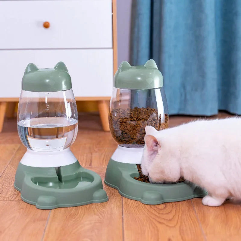 2.2/2.5L Dog Food Water Bowl Automatic Feeder Dispenser