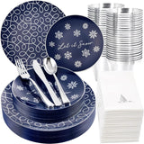 175pcs Plastic Plates- Disposable Plates include Dinner Plates,Dessert