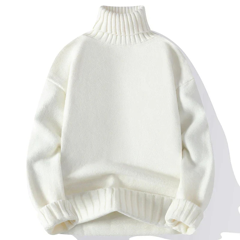 2023 Winter Mens Turtleneck Sweater Trend Thick Bottoming