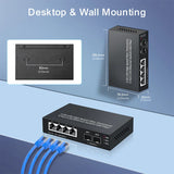 HORACO 2.5GbE Ethernet Switch 4 Port 2500Mbps Network