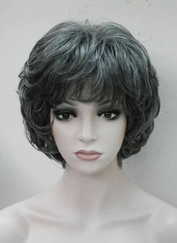 Fashion Short Women‘s Wigs Blonde Brown Black Wig Bob Curly Wigs Real Natural Hair