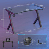 Gaming Desk PC Computer Gamer Desk Ergonomic Workstation