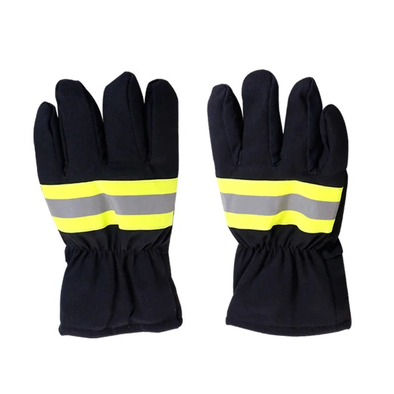 Fireproof Safety Gloves Black Reflective Belt Fire Gloves