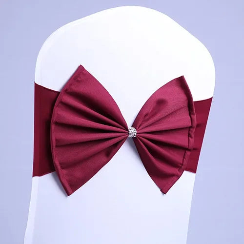 10/50pcs/Lot Bow Chair Sashes Band For Wedding Party