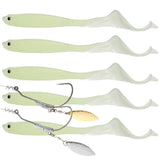 5Pcs lues 2pcs hooks Vigour Perch Fishing Lure