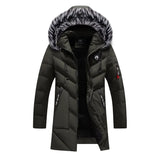 Men's Thick Fleece Winter Jacket Fashion Fur Hooded