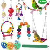 Toys Standing Bell Swing Toy Parrot Bird Combination