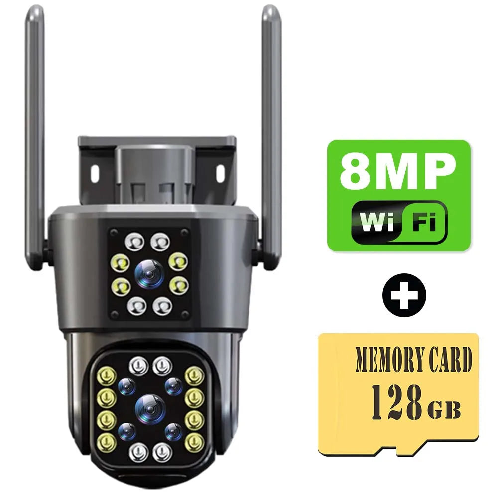 6K 12MP Security Camera WiFi Wireless Outdoor Three