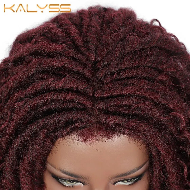 Kalyss 24 Inches Red Wig Synthetic Braids Wigs