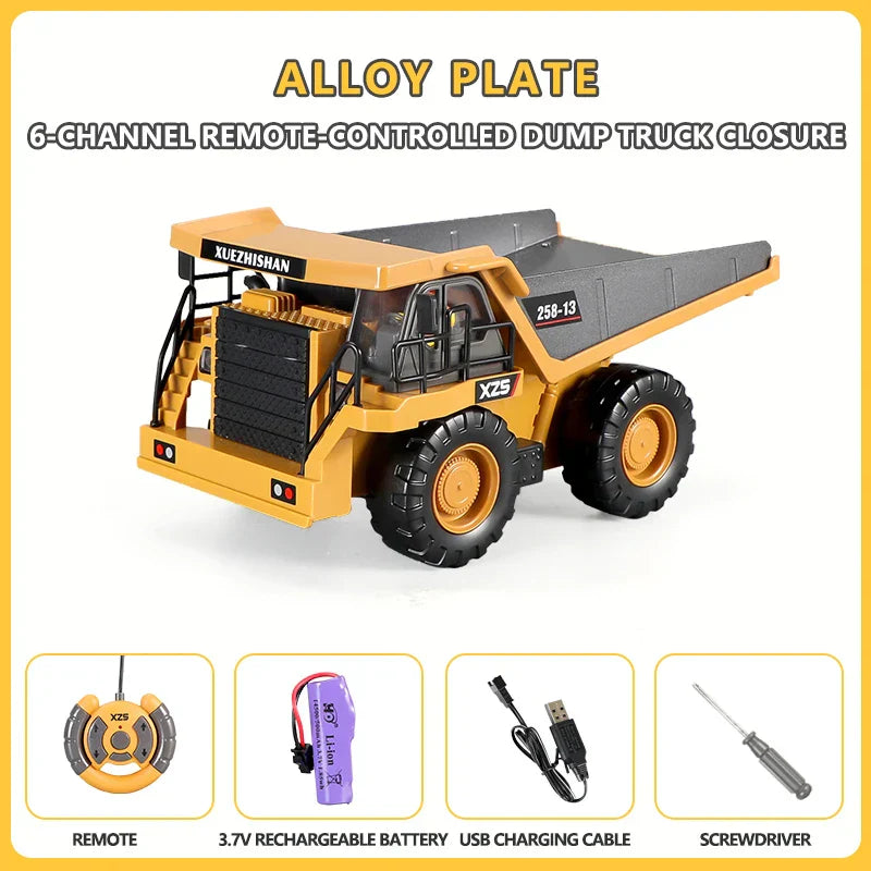 RC Excavator Dumper Car 2.4G Remote Control Engineering