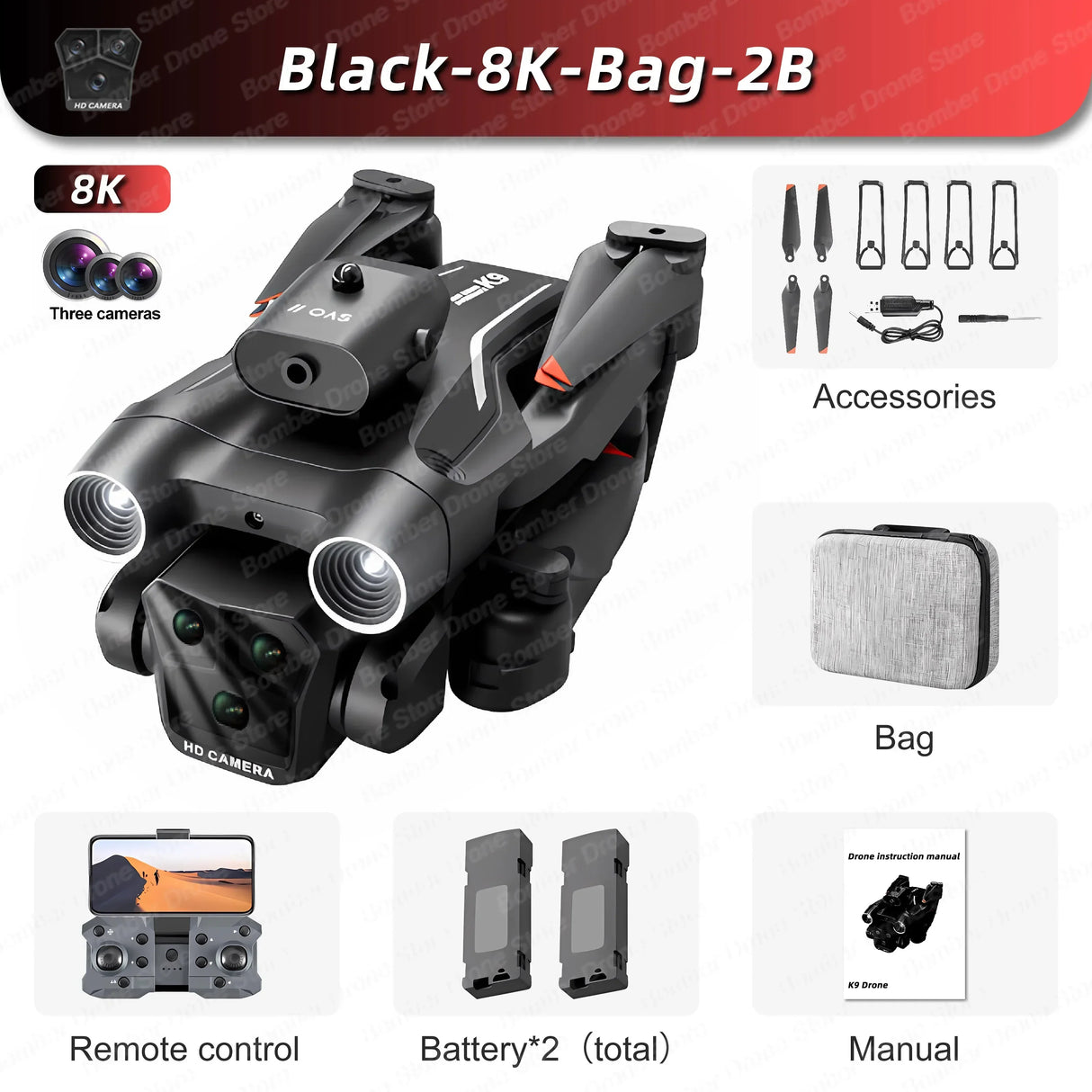 New K9Max RC Drone 4K Professinal 8K Wide