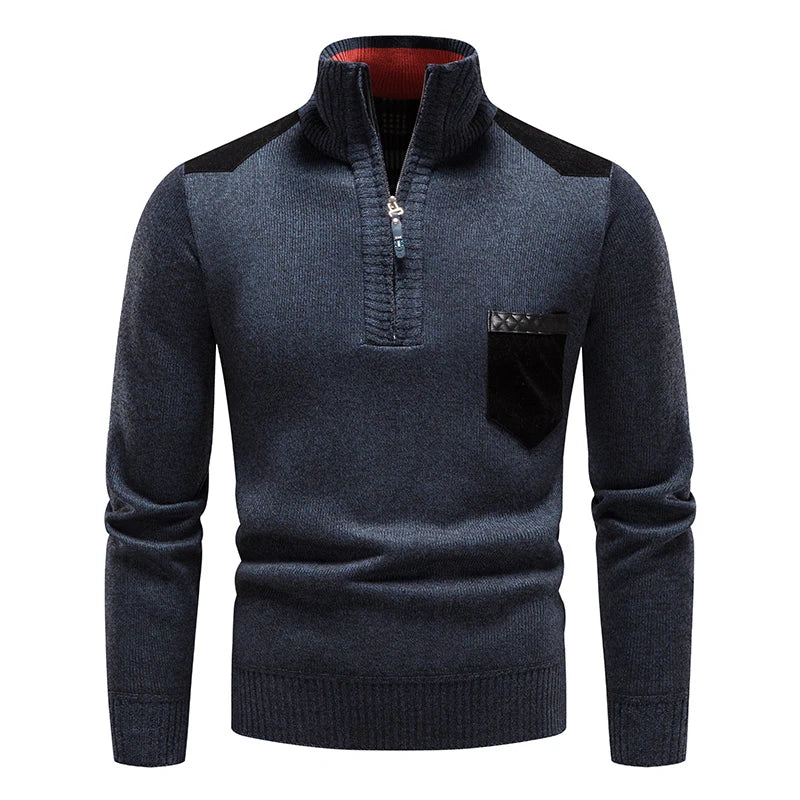 Top Quality Men's Fleece Sweater Half Zipper Up