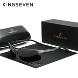 KINGSEVEN Genuine Polarized Men Aluminum Sunglasses Driving Mirror