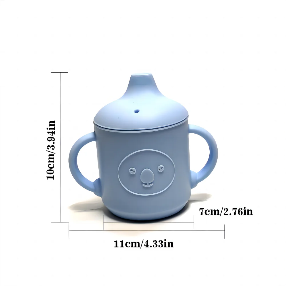 Children's Silicone Cup with Lid Learning Drinking Cup