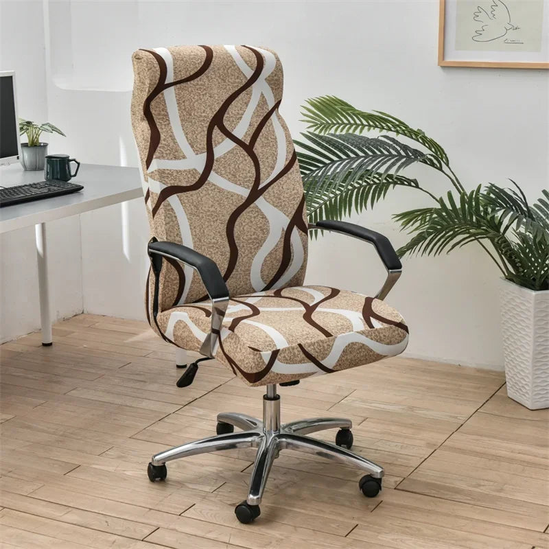 Geometry Printed Computer Chair Cover Elastic Office Chair