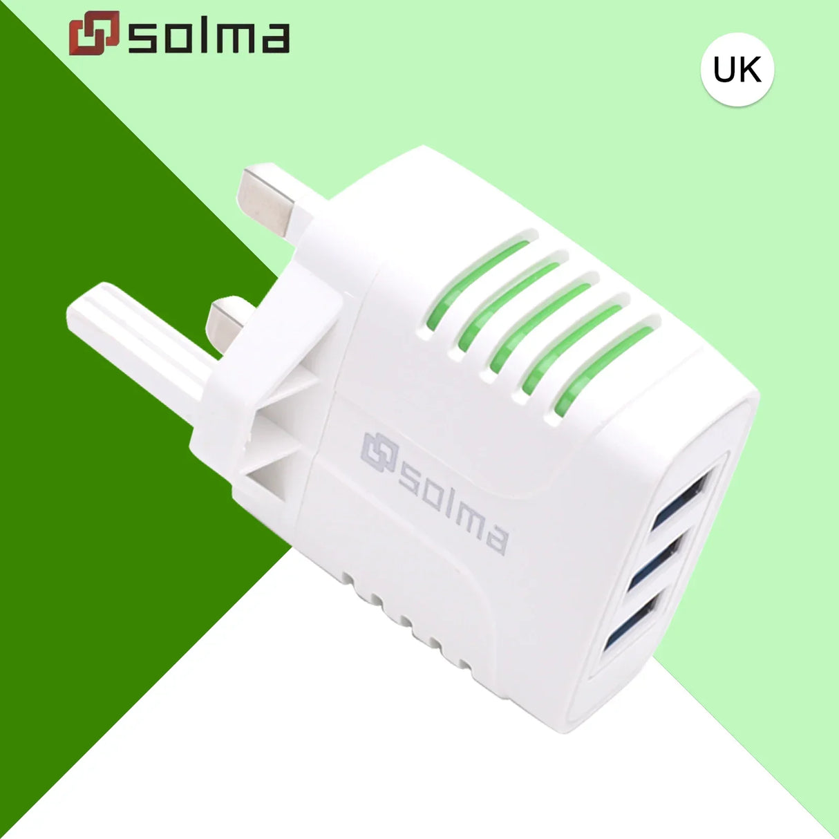 New UK Standard LED Charge Charger 3 ports