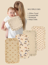 4Pcs/Set Soft Muslin Cotton Gauze Shoulder Rag Baby