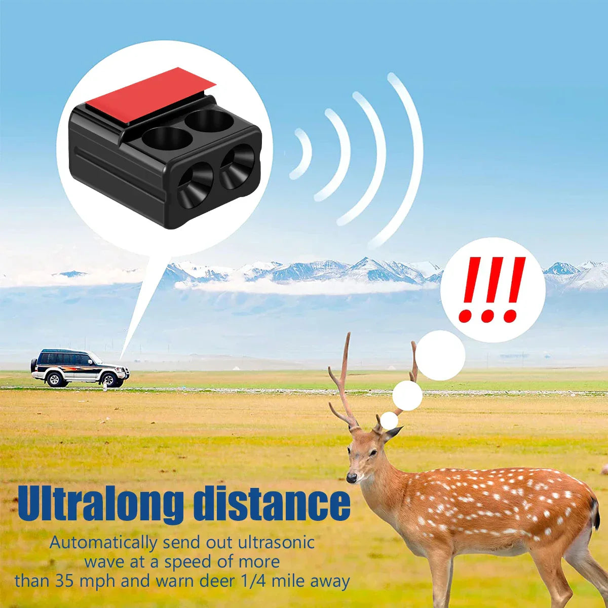4Pcs Car Ultrasonic Physical Sirens Warning Whistle Device