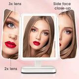 Makeup Mirror With Lights, 2X 3X Magnification, Lighted