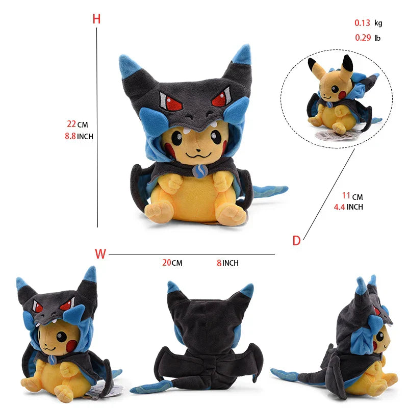 Pokemon Pikachu Cosplay Toys Charizard Snorlax Garchomp Tyranitar